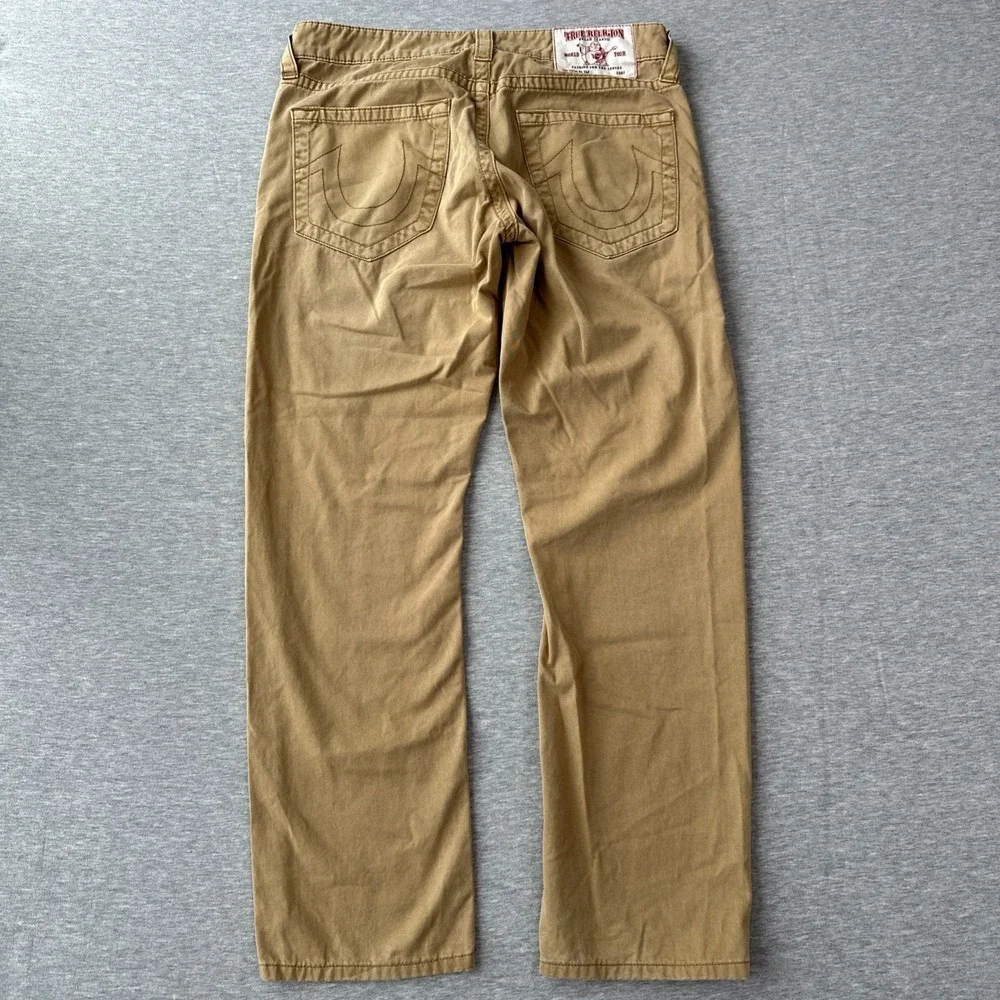 True Religion Men's Slim Jeans Size 32x30 Tan Beige Denim